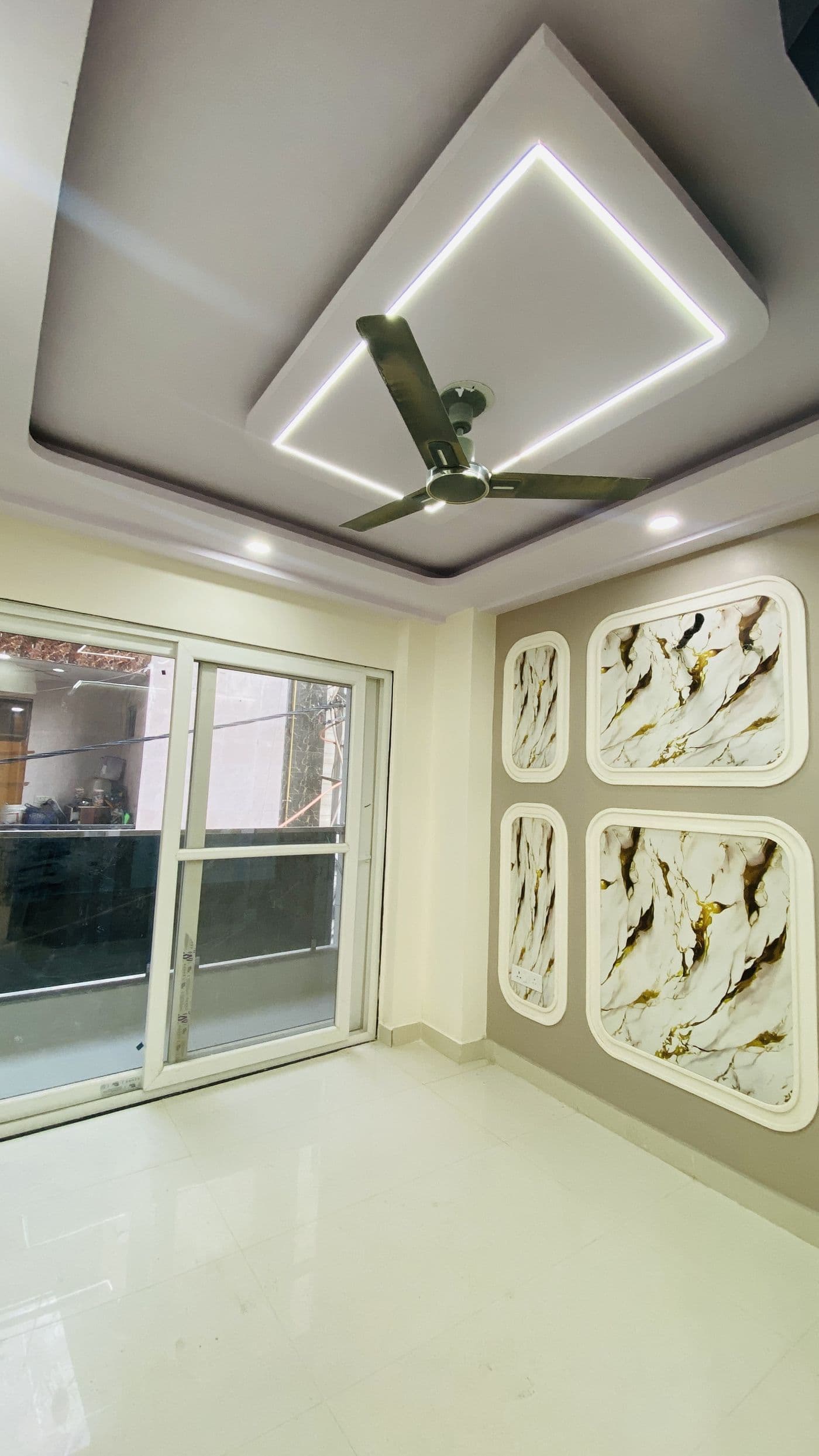 Bedroom with balcony door